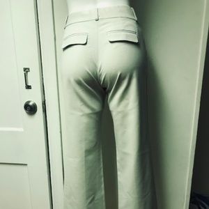 Womens cream colored  wide leg trouser